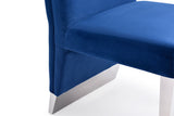 VIG Furniture Modrest Kilson Modern Blue Velvet & Stainless Steel Dining Chair (Set of 2) VGVCB1819-BLU