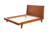 Alpine Furniture Dakota Standard King Platform Bed 1974-07EK Acorn Mahogany Solids & Veneer 81 x 85 x 43