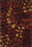 Nourison Contour CON02 Floral Handmade Tufted Indoor only Area Rug Chocolate 7'3" x 9'3" 99446045706