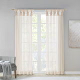 Ceres Transitional 100% Polyester Twisted Tab Poly Voile Window Pair