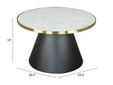 Zuo Modern Nuclear Marble, MDF, Stainless Steel, Iron Modern Commercial Grade Coffee Table White, Black, Gold Marble, MDF, Stainless Steel, Iron