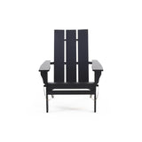 Zuma Outdoor Contemporary Acacia Wood Foldable Adirondack Chair, Black