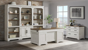 Intercon Drake Frenchfarmhouse 76" Bunching Bookcase w/Door DK-HO-7632BD-RFO-C DK-HO-7632BD-RFO-C