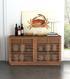 Zuo Modern Linea Acacia Wood Mid Century Commercial Grade Credenza Walnut Acacia Wood