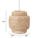 English Elm EE2581 Bamboo, Steel Transitional Commercial Grade Ceiling Lamp Natural Bamboo, Steel