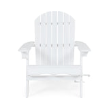 Bellwood Outdoor Acacia Wood Folding Adirondack Chair, White