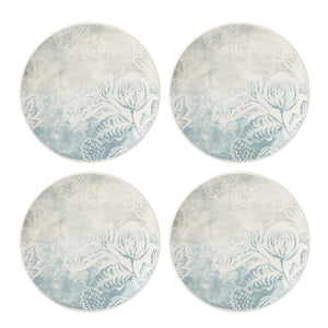 Textured Neutrals™ Floral 4-Piece Accent Plate Set