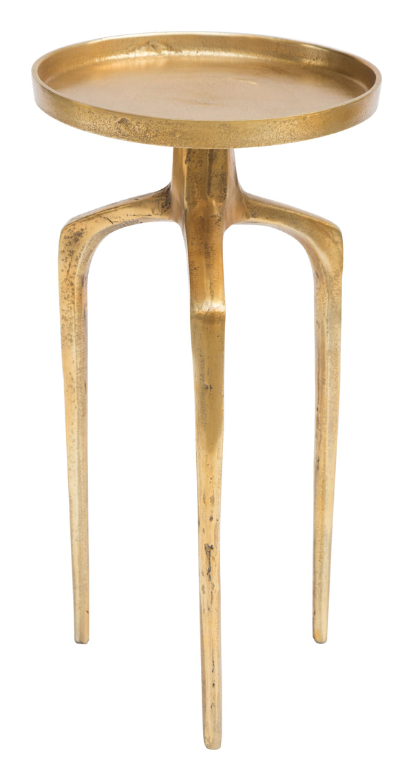 Zuo Modern Set Aluminum Modern Commercial Grade Accent Table Set Antique Gold Aluminum