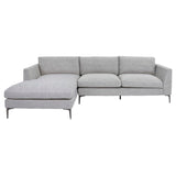 Contemporary Stainless Steel 2-pc Laf Hr Foam Seat Chaise Kd