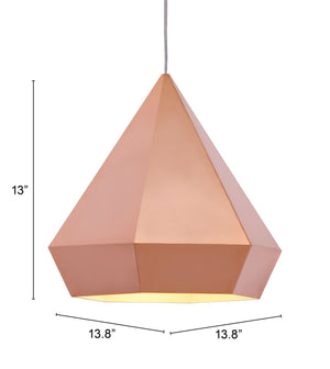 Zuo Modern Forecast Steel Modern Commercial Grade Ceiling Lamp Rose Gold Steel
