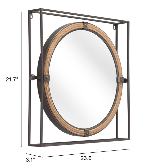 Zuo Modern Capell Steel, MDF, Glass Modern Commercial Grade Mirror Gray Steel, MDF, Glass