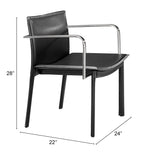 Zuo Modern Gekko 100% Polyurethane, Plywood, Steel Modern Commercial Grade Conference Chair Set - Set of 2 Black, Chrome 100% Polyurethane, Plywood, Steel