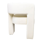 Sagebrook Home Contemporary Round Back Chair - Ivory 17041-04 Ivory/beige Non-woven Fabric