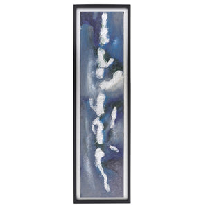 Sagebrook Home Contemporary 70x20 Handpainted Oil Canvas Abstract, Blue/silver 70132 Blue Polyester Canvas