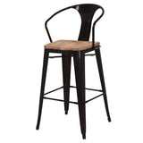 Metropolis Metal Bar Stool - Set of 4 - Black