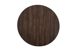 Alpine Furniture Arendal Round Table, Burnished Dark Oak 5672-03 Burnished Dark Oak Rubberwood Solids & Oak Veneer 47 x 47 x 30