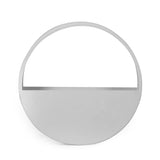 Ware Modern Handcrafted Round Wall Planter, Sandy White Noble House