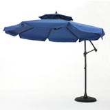 Baja Outdoor Navy Blue Water Resistant Canopy Sunshade with Base