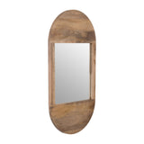 Sagebrook Home Contemporary Wood, 34"lx18"w Oval Mirror, Brown 17612 Brown Mango Wood