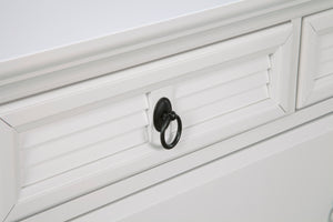 Alpine Furniture Winchester 7 Drawer Dresser, White 1306-03 White Pine Solids 62 x 18 x 38