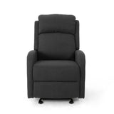 Alouette Fabric Rocking Recliner, Dark Grey Noble House
