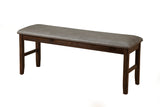 Alpine Furniture Emery Dining Bench, Walnut 2929-03 Walnut Rubberwood & Acacia Solids + MDF 48.5 x 14 x 19