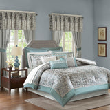 Madison Park Essentials Brystol Traditional| 100% Polyester Jacquard Comforter Set MPE10-638