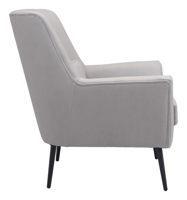 Zuo Modern Ontario 100% Polyester, Plywood, Steel Modern Commercial Grade Accent Chair Gray, Black 100% Polyester, Plywood, Steel