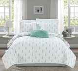 New York Green Queen 5pc Quilt Set