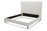 VIG Furniture Modrest Hemlock - Contemporary White Fabric Q Bed VGKK-B606-WHT-BED-Q