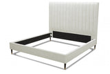 VIG Furniture Modrest Hemlock - Contemporary White Fabric Bed VGKK-B606-WHT-BED-C VGKK-B606-WHT-BED-C