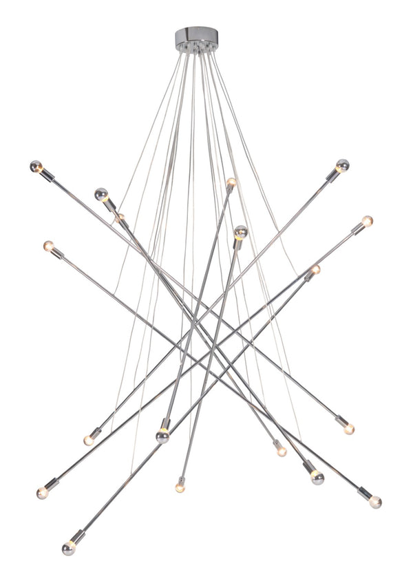 Zuo Modern Belief Steel Modern Commercial Grade Ceiling Lamp Chrome Steel