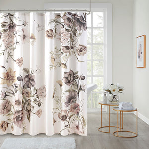Cassandra Shabby Chic 100% Cotton Printed Shower Curtain