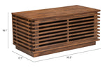 Zuo Modern Linea Acacia Wood Mid Century Commercial Grade Entertainment Stand Walnut Acacia Wood