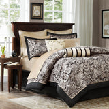 Madison Park Aubrey Traditional| 100% Polyester Jacquard 12Pcs Comforter Set MP10-2579