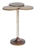 English Elm EE2964 Aluminum Mid Century Commercial Grade Accent Table Bronze, Antique Brass, Nickel Aluminum