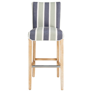 Milton Fabric Bar Stool Hurley Stripe Blue