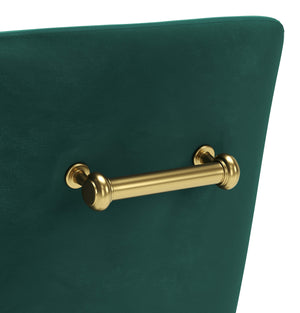 Zuo Modern Madelaine 100% Polyester, Plywood, Steel Modern Commercial Grade Counter Stool Green, Gold 100% Polyester, Plywood, Steel