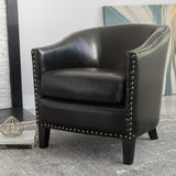 Austin Black Leather Club Chair Noble House