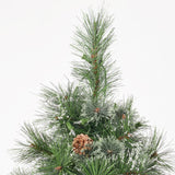 7-foot Cashmere Pine Pre-Lit Clear LED Artificial Christmas Tree with Snowy Branches and Pinecones