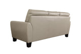 Porter Designs Matera Top Quality Leather Transitional Sofa Cream 02-189C-01-3617