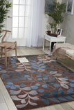 Nourison Contour CON02 Floral Handmade Tufted Indoor only Area Rug Mocha 8' x 10'6" 99446045836