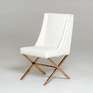VIG Furniture Modrest Alexia Modern White & Rosegold Dining Chair VGVCB8356-WHT