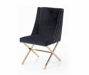 VIG Furniture Modrest Alexia Modern Black & Rosegold Dining Chair VGVCB8356-BLK