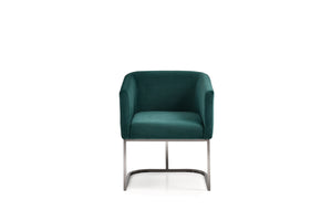VIG Furniture Modrest Yukon Modern Green Velvet & Black Gun Dining Chair VGVCB8362-GRNGUN