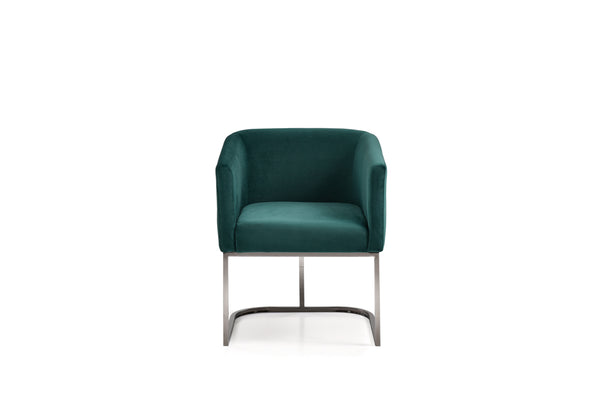 VIG Furniture Modrest Yukon Modern Green Velvet & Black Gun Dining Chair VGVCB8362-GRNGUN