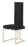 Modrest Kingsley Modern Black & Rosegold Dining Chair (Set of 2)