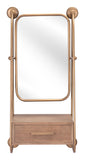 Zuo Modern Peralta Steel, MDF, Glass Modern Commercial Grade Mirror Gold Steel, MDF, Glass