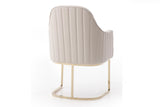 VIG Furniture Modrest Tyler Modern Grey & Gold Dining Chair VGVCB8599-LTGRY