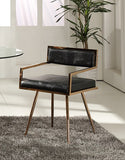 VIG Furniture Modrest Rosario Modern Black & Rosegold Dining Chair VGVCB879-BLK